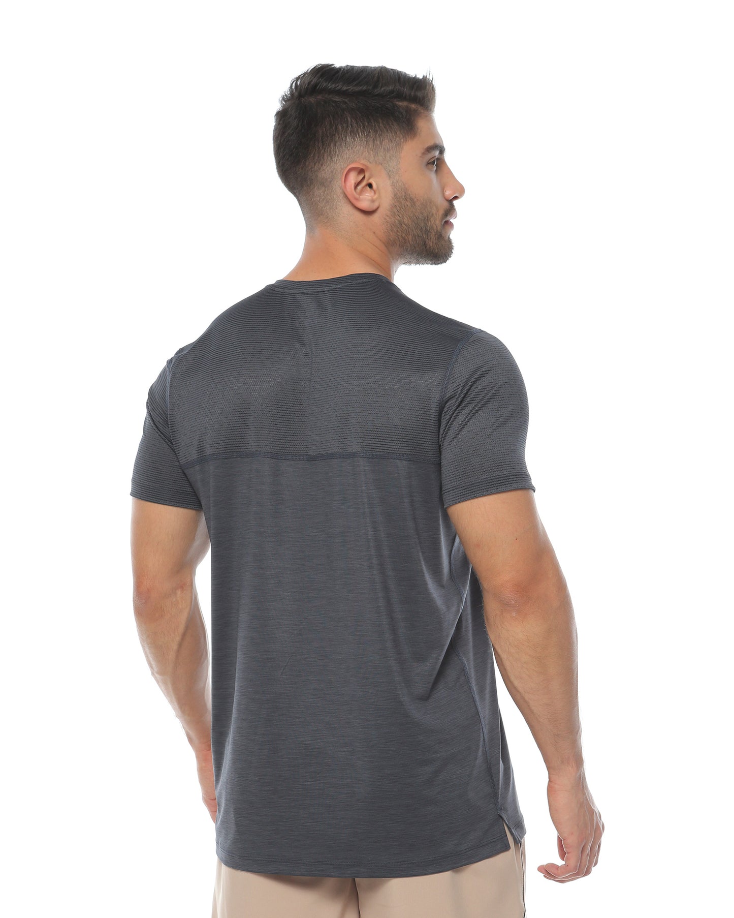 Camiseta Manga Corta Balance Gris Oscuro