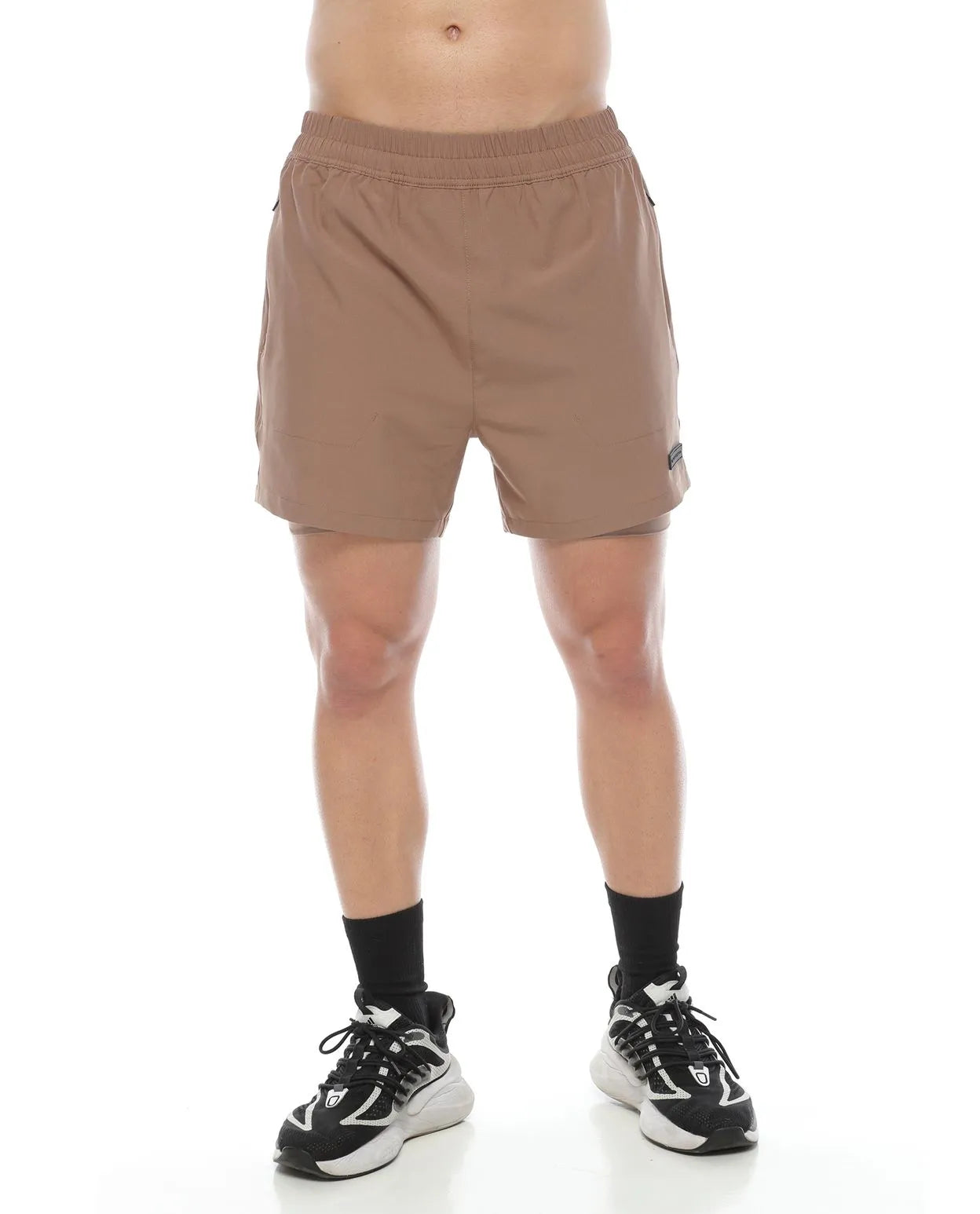 Pantaloneta Tipo Running - Taupe