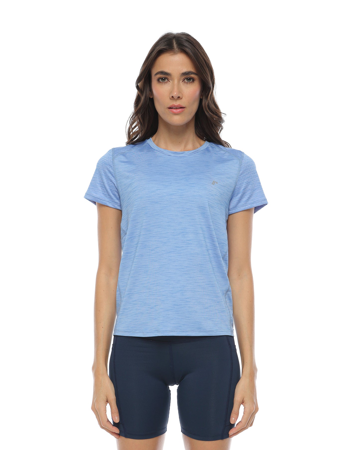 Camiseta Deportiva Manga Corta Lavanda Jaspe