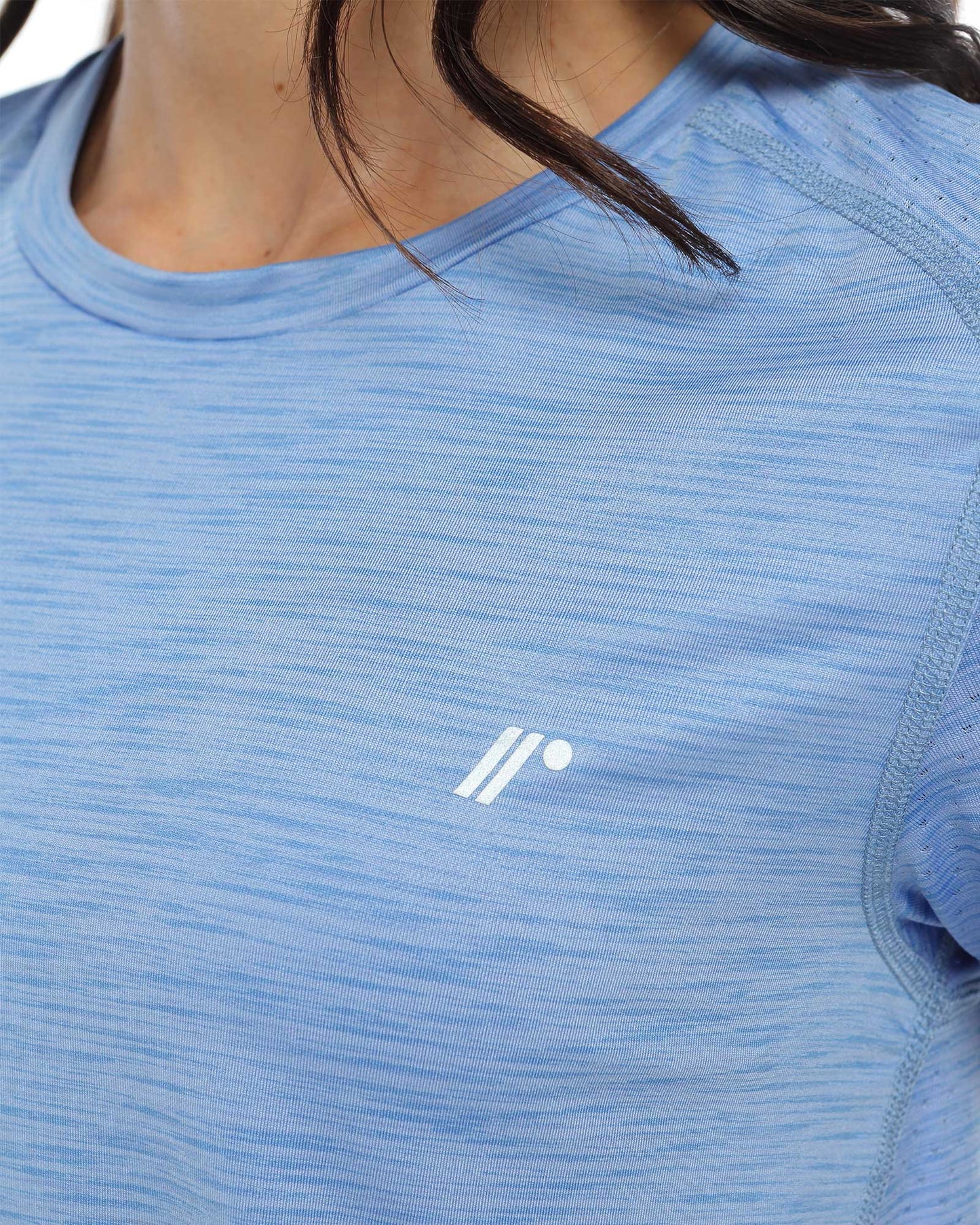 Camiseta Deportiva Manga Corta Lavanda Jaspe