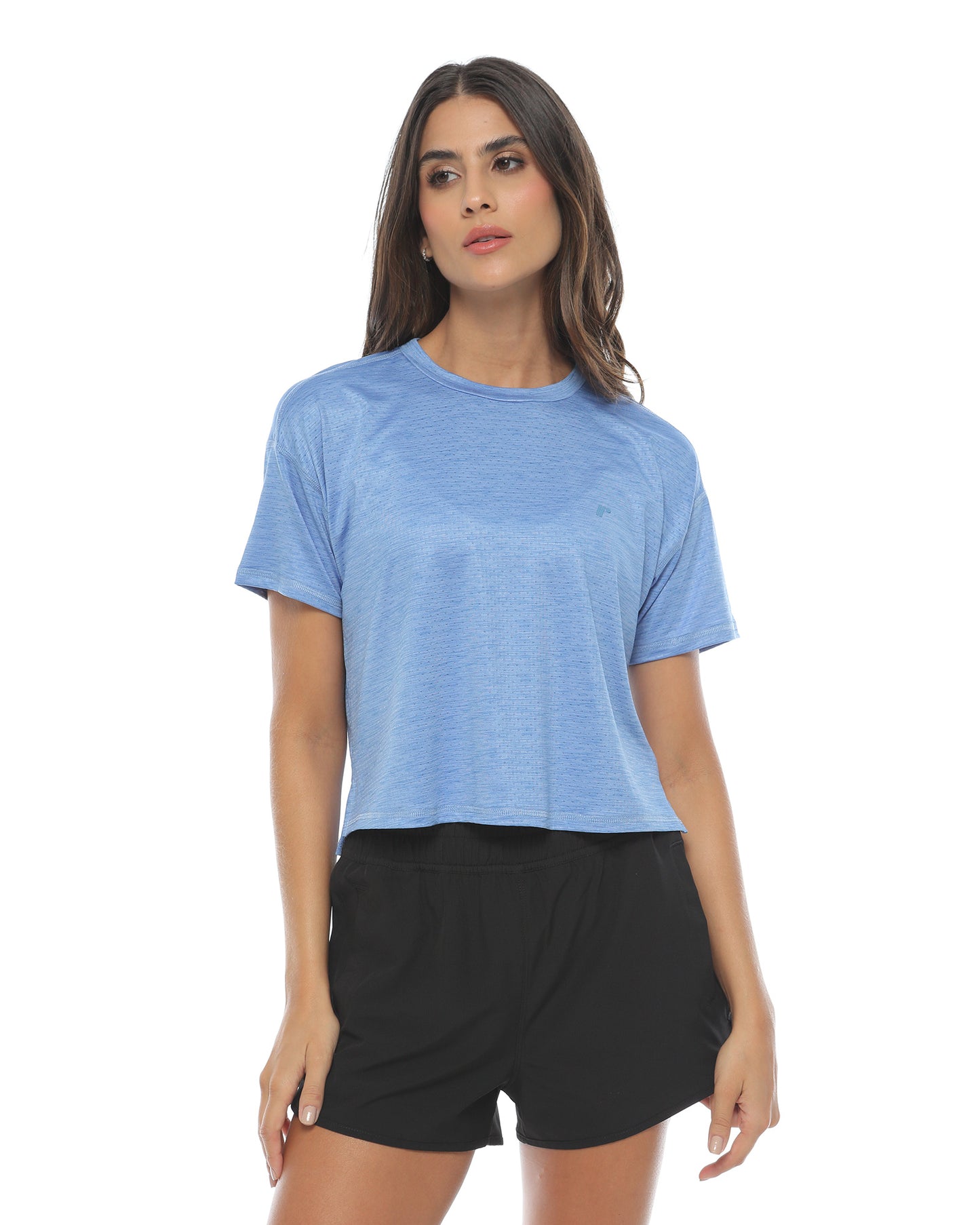 Camiseta en Malla Transpirable Azul Lavanda