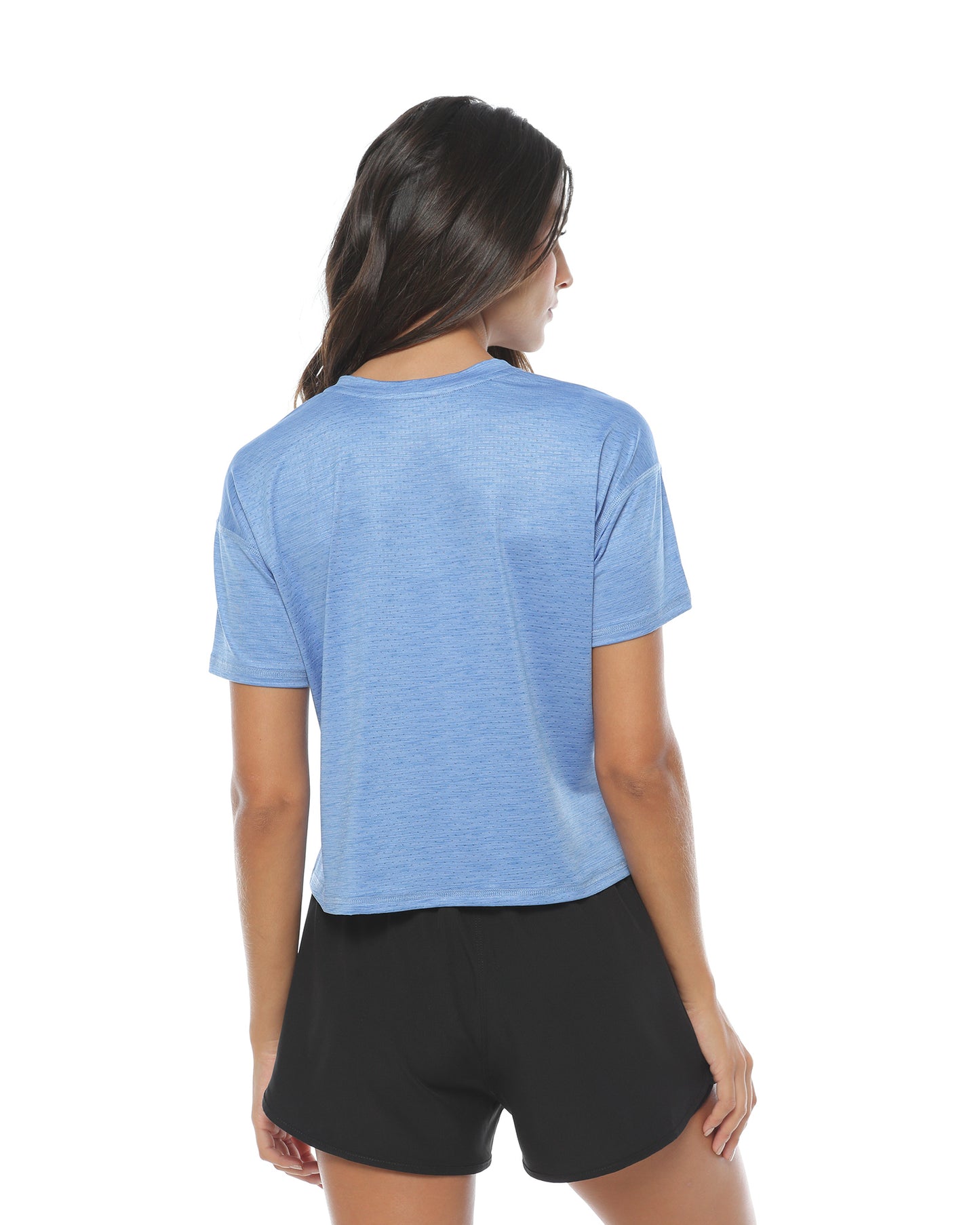 Camiseta en Malla Transpirable Azul Lavanda