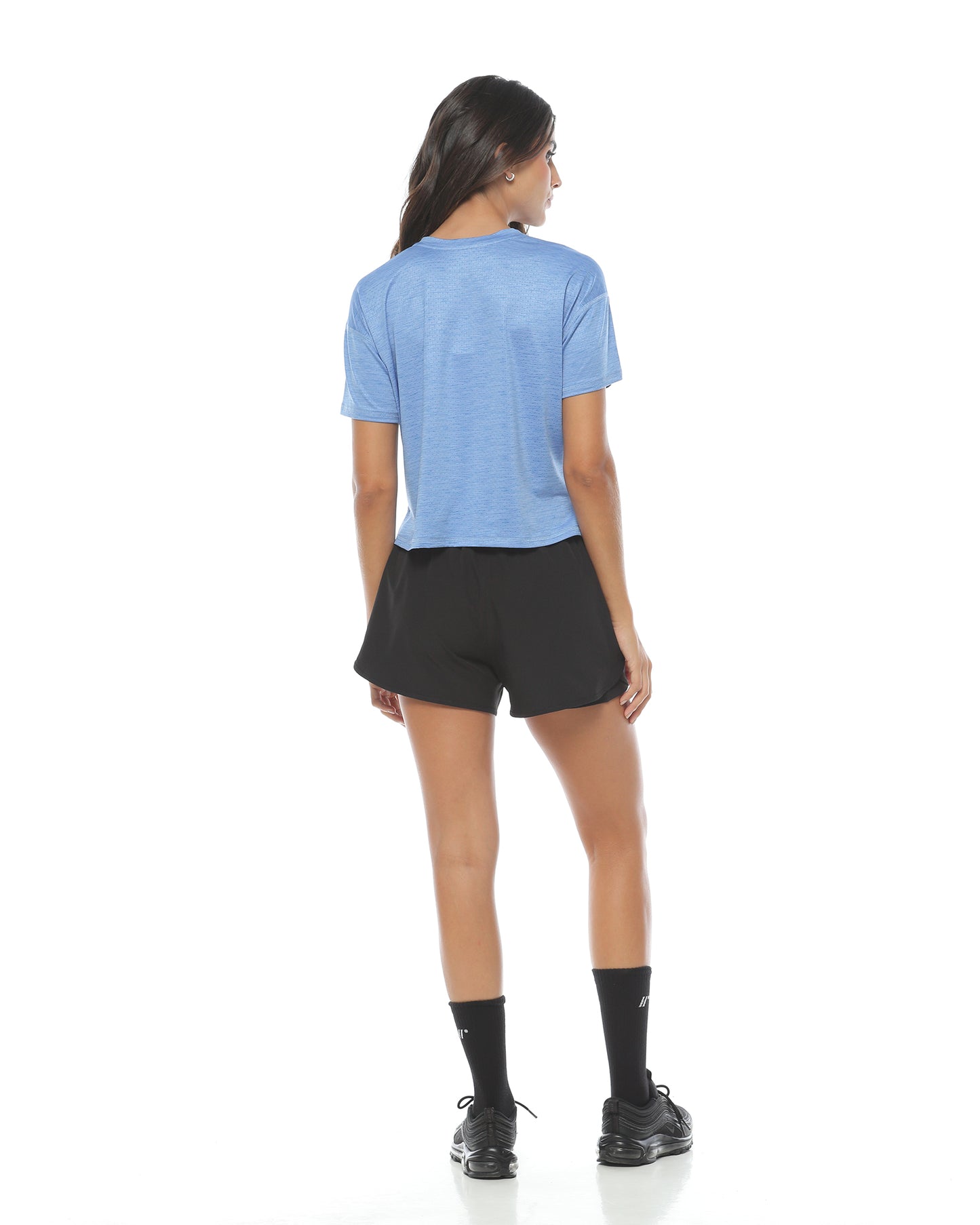 Camiseta en Malla Transpirable Azul Lavanda