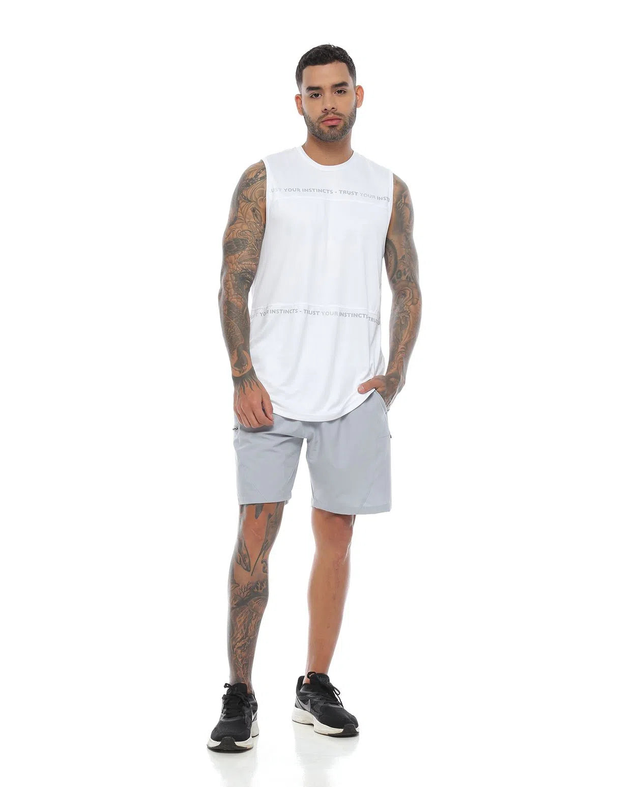 Pantaloneta Tipo Jogger Gris