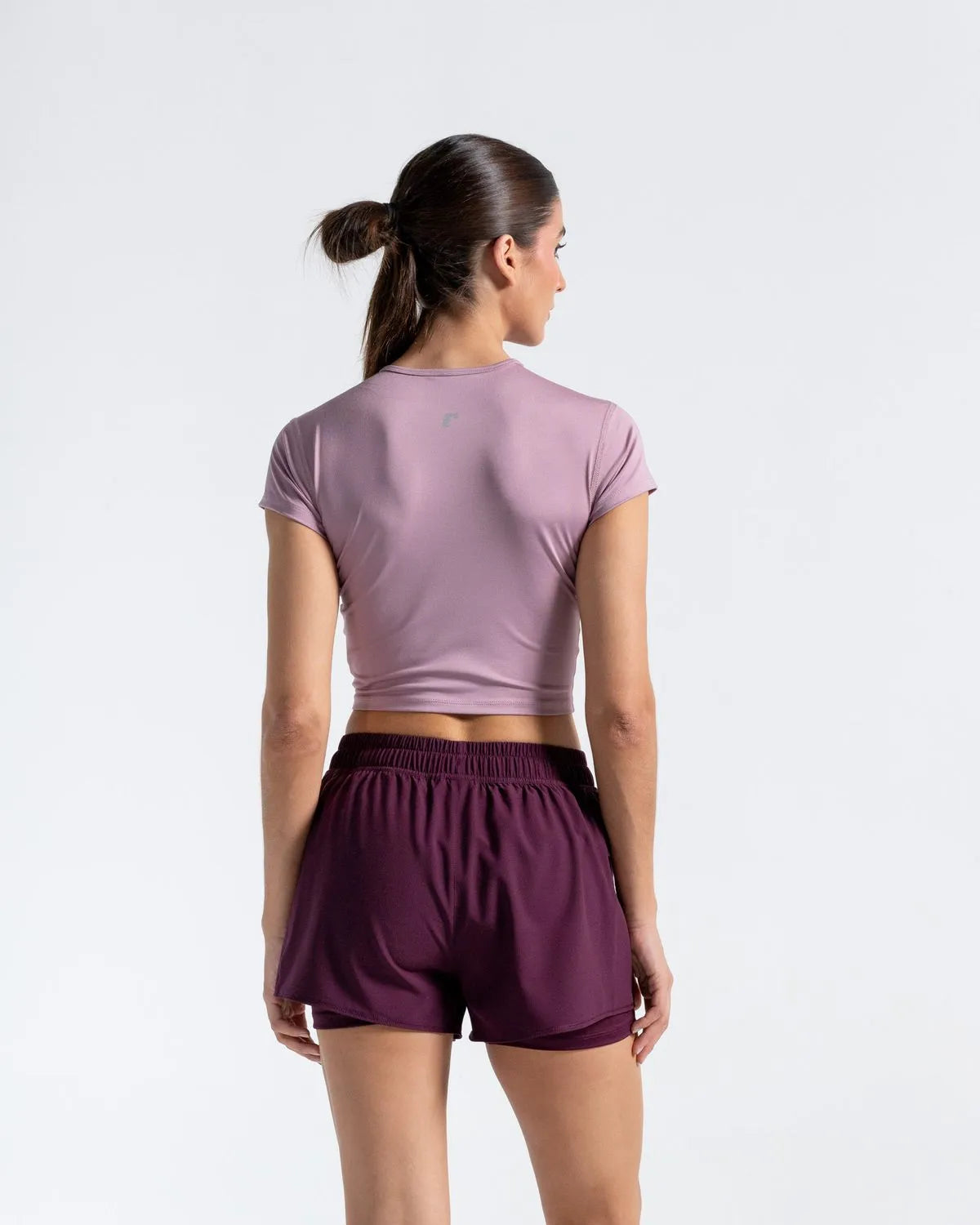 Crop Top Manga Corta Mora