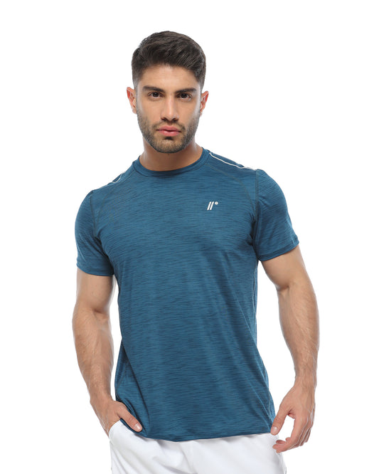 Camiseta Deportiva Esencial Azul Jaspe