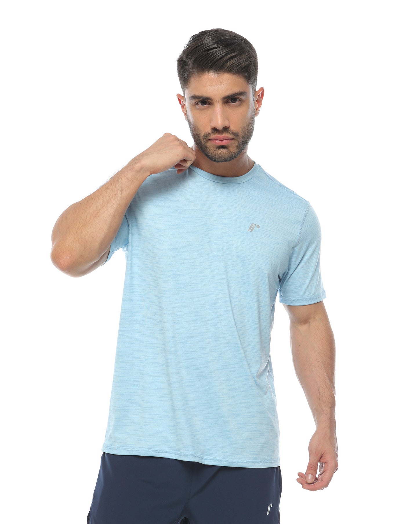Camiseta Deportiva Esencial - Azul Jaspe
