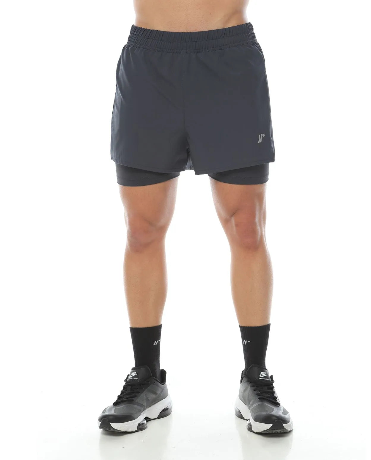 Pantaloneta Running Gris Oscuro