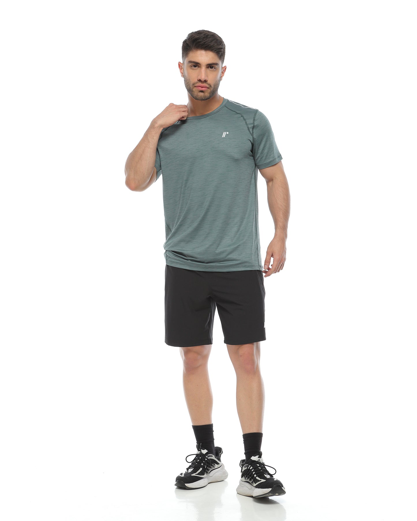 Camiseta Deportiva Esencial Verde Jaspe