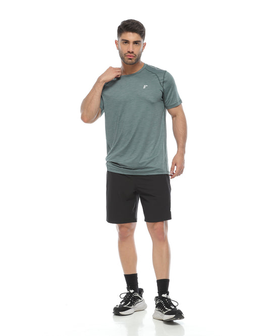 Camiseta Deportiva Esencial Verde Jaspe